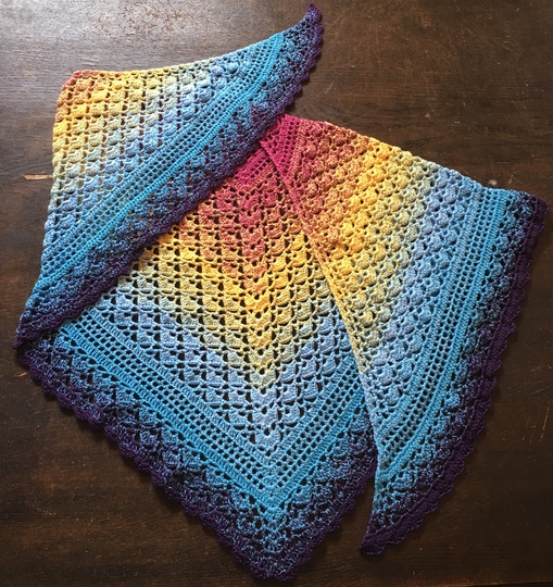 Häkelanleitung Tuch Veilchenscheu