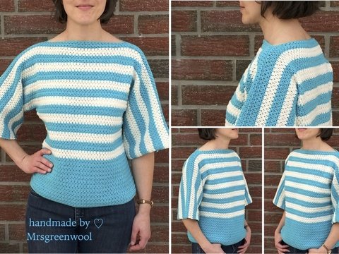 Häkelanleitung für Boxypullover "Seychellen"