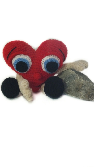 Häkelanleitung Zartes Herz PDF english-deutsch