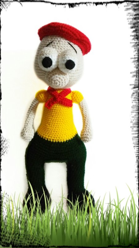 Häkelanleitung Stuart puppe PDF english-deutsch