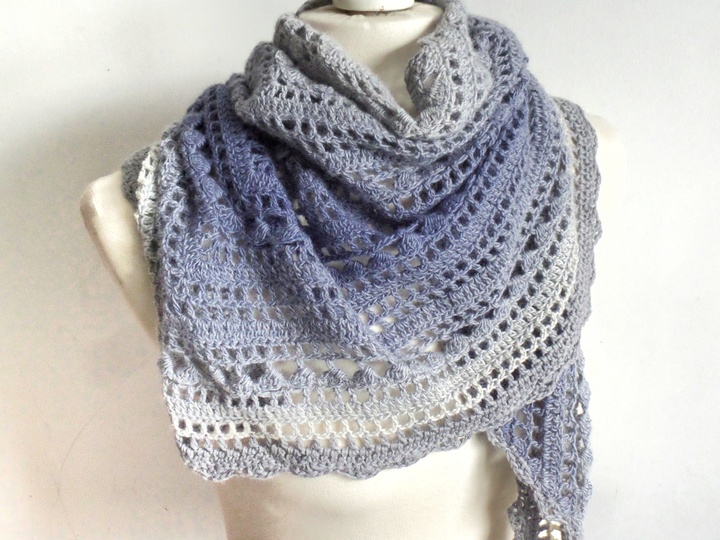 Häkeltuch Dreiecktuch Aurora Tuch Anleitung häkeln