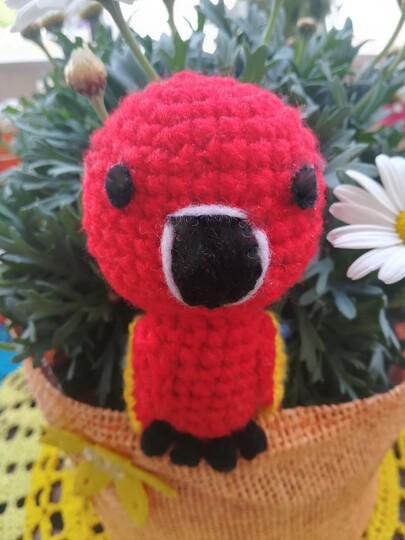 Kleiner Papagei häkeln, Häkelanleitung