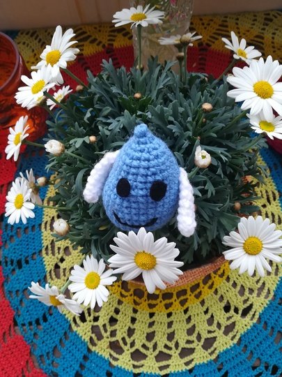 Nasser Sack, Tropfen häkeln, Häkelanleitung