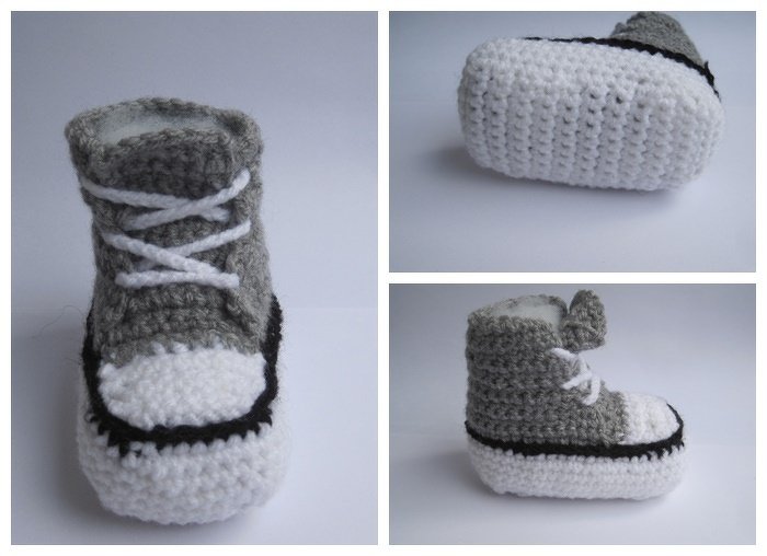Häkelanleitung Babychucks Babyschuhe Sohlenlänge 10 cm - tragbar bis 6 Monate