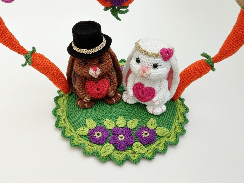 Häkelanleitung Frühlingsdeko "Hasenhochzeit" - Bild 2