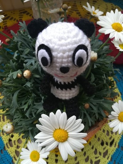 Kleiner Panda häkeln, Häkelanleitung