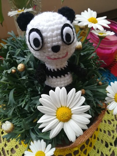Kleiner Panda häkeln, Häkelanleitung
