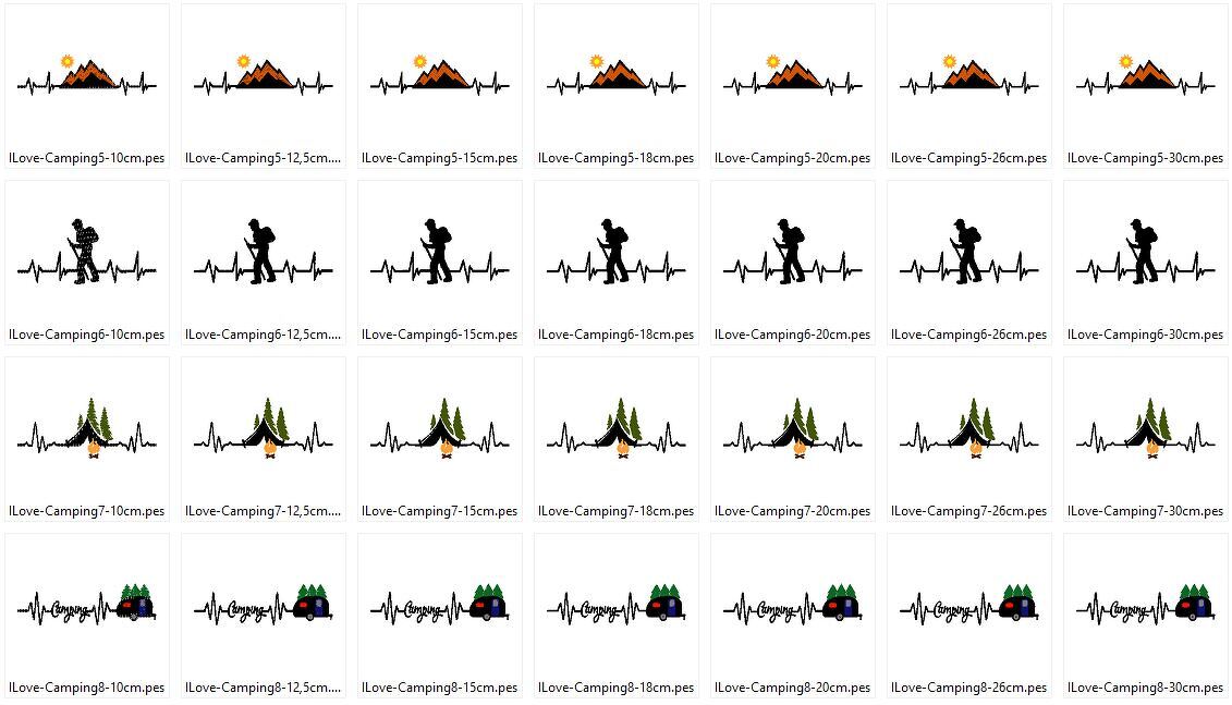 Stickdatei Camping Liebe 8 Motive - Bild 4