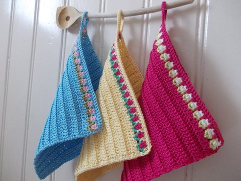 Topflappen/Untersetzer Blütenkante