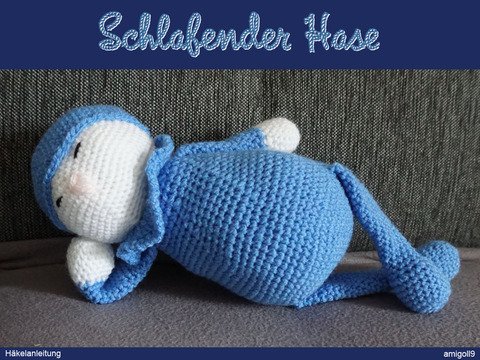 Häkelanleitung schlafender Hase