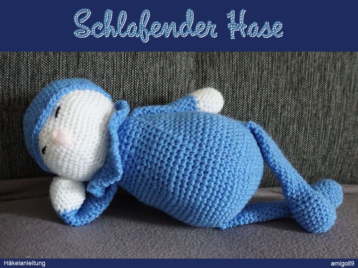 Häkelanleitung schlafender Hase