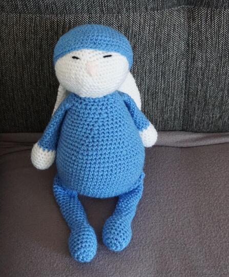 Häkelanleitung schlafender Hase