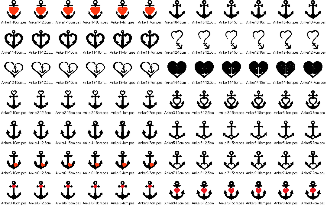 Stickdatei Love Anker mit Herz - Bild 2