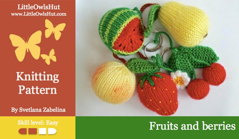 113 Knitting Pattern - Fruits and Berries - Amigurumi PDF file by Zabelina CP