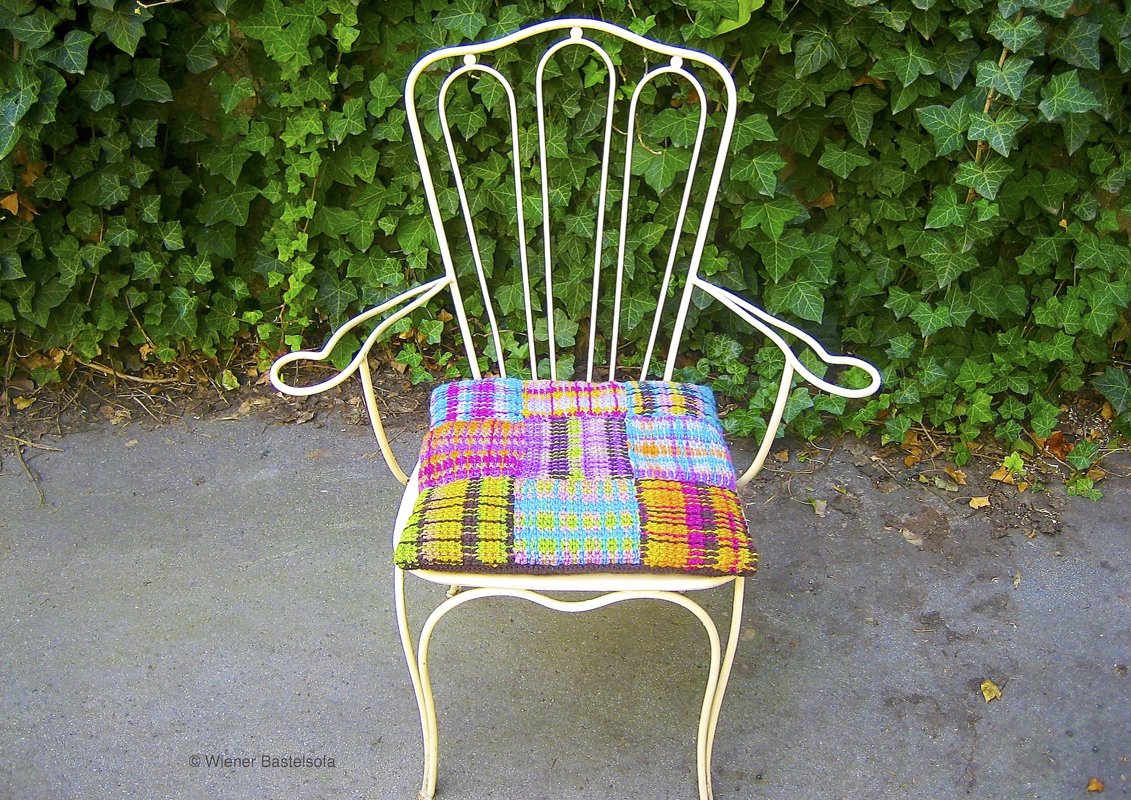 Sitzkissen „Patchwork-Tartan“ für Anfänger, Polster im Schottenmuster - Bild 3