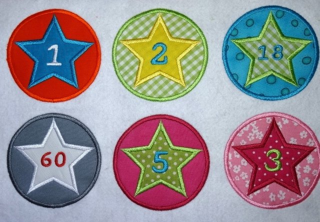 Stickdatei Stern im Kreis in 5 Größen mit Zahlen - Bild 4