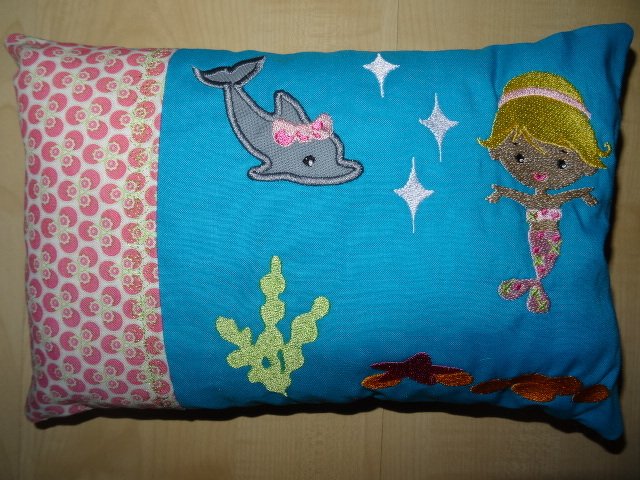 Stickdatei Meerjungfrau Kissen und Taschenbild - Bild 4
