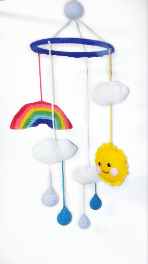 Häkelanleitung mobile für krippe PDF english-deutsch-dutch