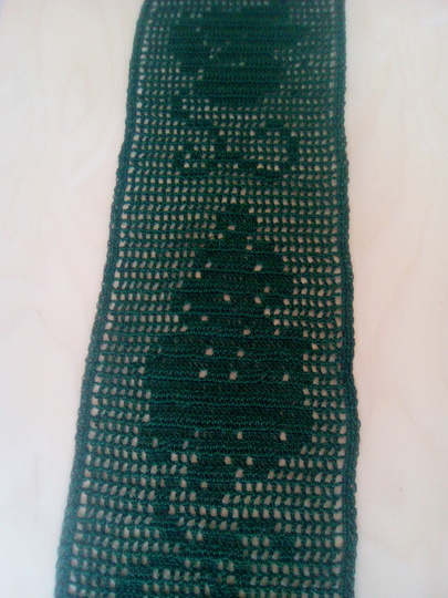 Häkelanleitung Tischläufer Weinrebe