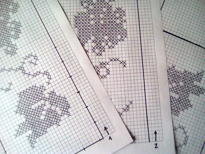 Häkelanleitung Tischläufer Weinrebe