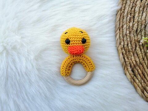 Häkelanleitung Küken Rassel, Babyrassel häkeln