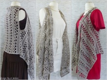 "LaGilet" gehäkelte Zipfelweste / Jacke - Easy & schnell