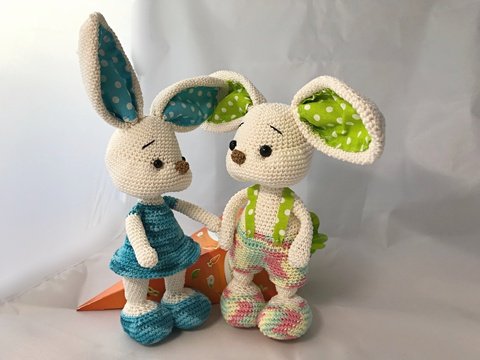 Häkelanleitung für die Hasen Hans und Hanna