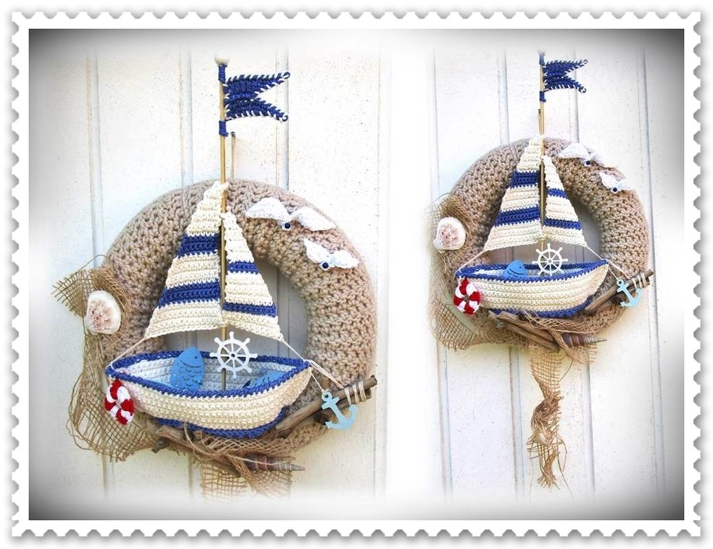 Häkelanleitung / Türkranz Gestrandet