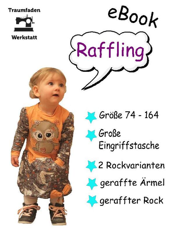 Kleid Raffling - Nähanleitung und Schnittmuster Gr. 74 - 164