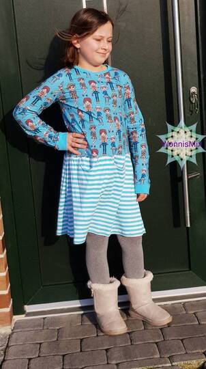 Kleid Raffling - Nähanleitung und Schnittmuster Gr. 74 - 164