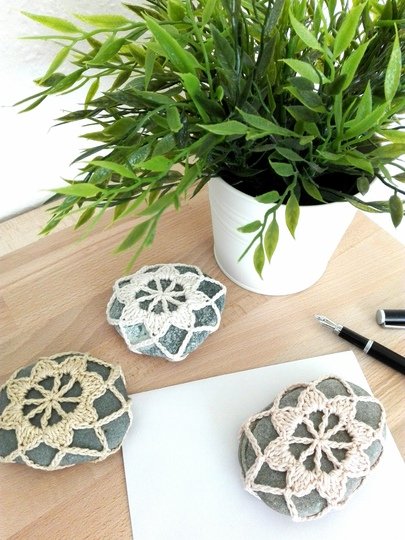 Häkelanleitung Deko-Stein