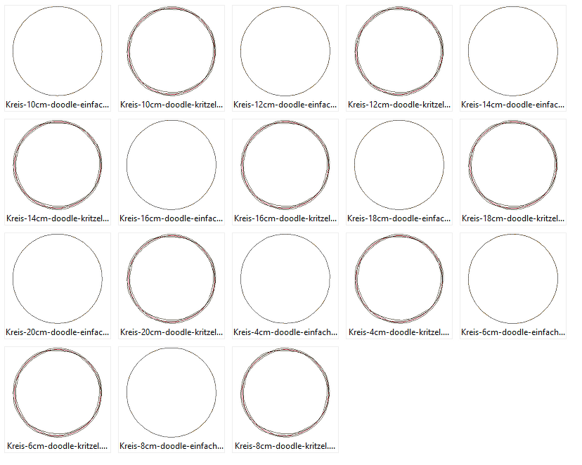 Stickdatei Doodle Kreise in 9 Größen - Bild 3