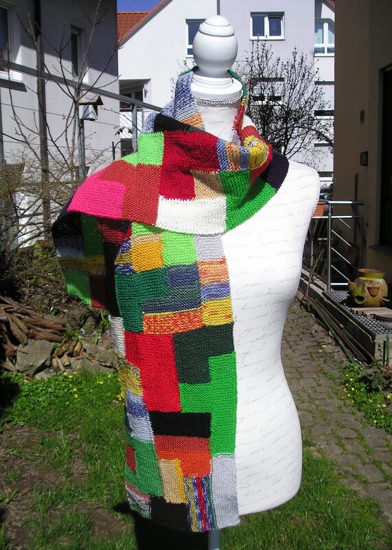 Strickanleitung Schal "Flickwerk" Resteverwertung - Bild 2