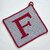 Letter "F" Potholder Crochet Pattern - for beginners