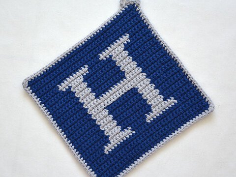 "H" Buchstaben Topflappen Häkel-Anleitung inkl. Häkel-Grundkurs