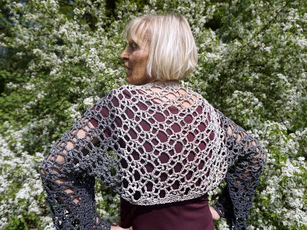 Häkelanleitung Bolero "Sommerwind" leicht an alle Größen anpassbar!