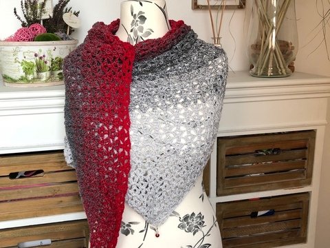 Häkelanleitung Tuch "Heart of Stone"