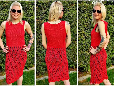 Häkelanleitung für Sommerkleid / Kleid | LADY#Red