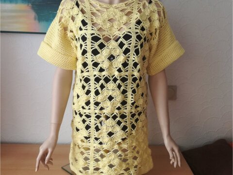 Häkelanleitung Shirt " Kanari " Größe M, L, XL