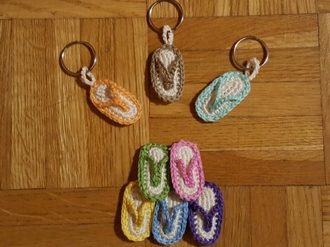 Flip Flop Anhänger - Zeit für den Sommer!!!  Häkelanleitung