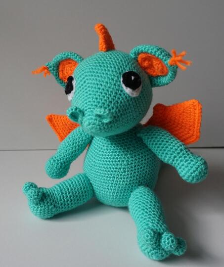 Häkelanleitung  Amigurumi Drache Elliot