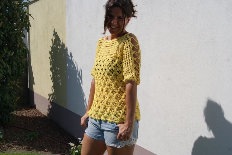 Häkel-Wende-Shirt SOMMERHIT (Gr. S/M, L/XL)