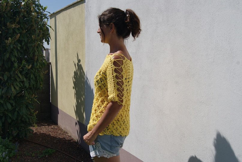 Häkel-Wende-Shirt SOMMERHIT (Gr. S/M, L/XL)