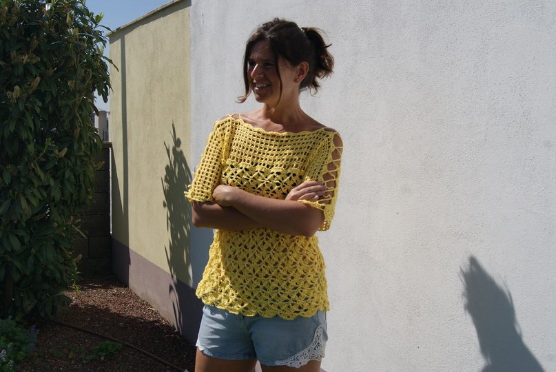 Häkel-Wende-Shirt SOMMERHIT (Gr. S/M, L/XL)