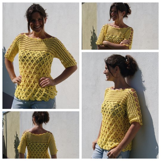 Häkel-Wende-Shirt SOMMERHIT (Gr. S/M, L/XL)