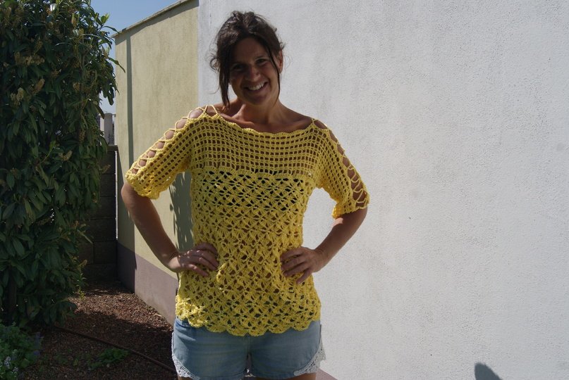 Häkel-Wende-Shirt SOMMERHIT (Gr. S/M, L/XL)