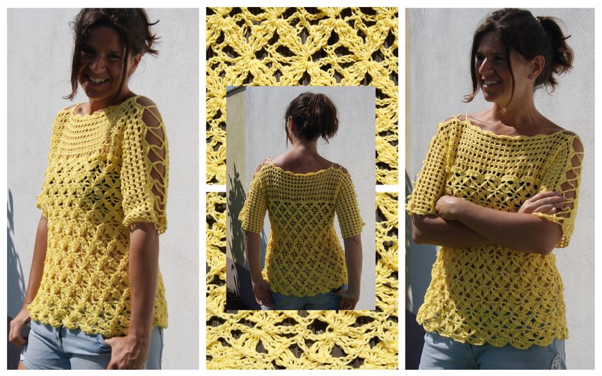 Häkel-Wende-Shirt SOMMERHIT (Gr. S/M, L/XL)