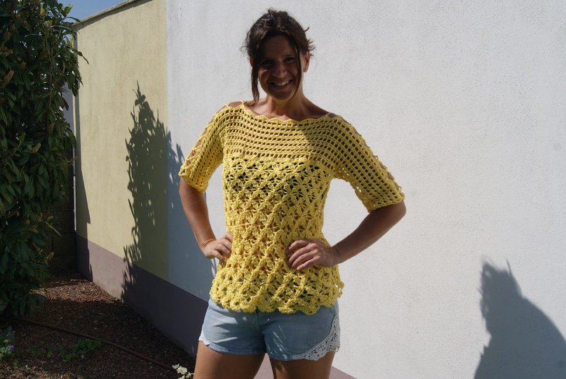 Häkel-Wende-Shirt SOMMERHIT (Gr. S/M, L/XL)