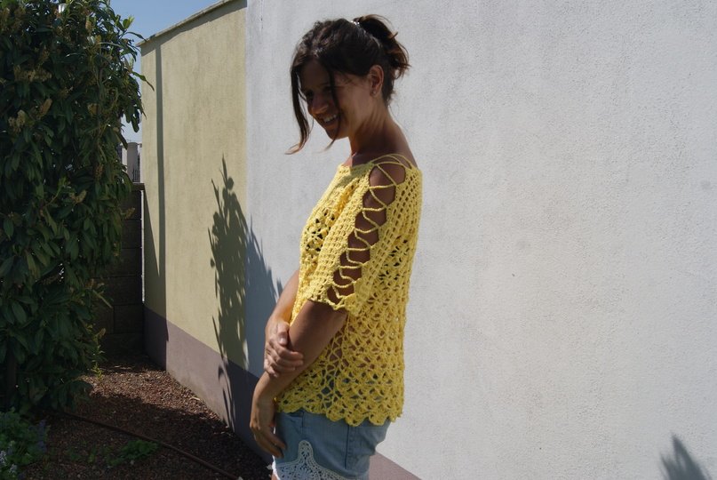 Häkel-Wende-Shirt SOMMERHIT (Gr. S/M, L/XL)