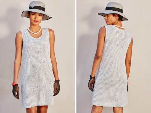 Strickanleitung Etuikleid Mathilde mit Stickereien